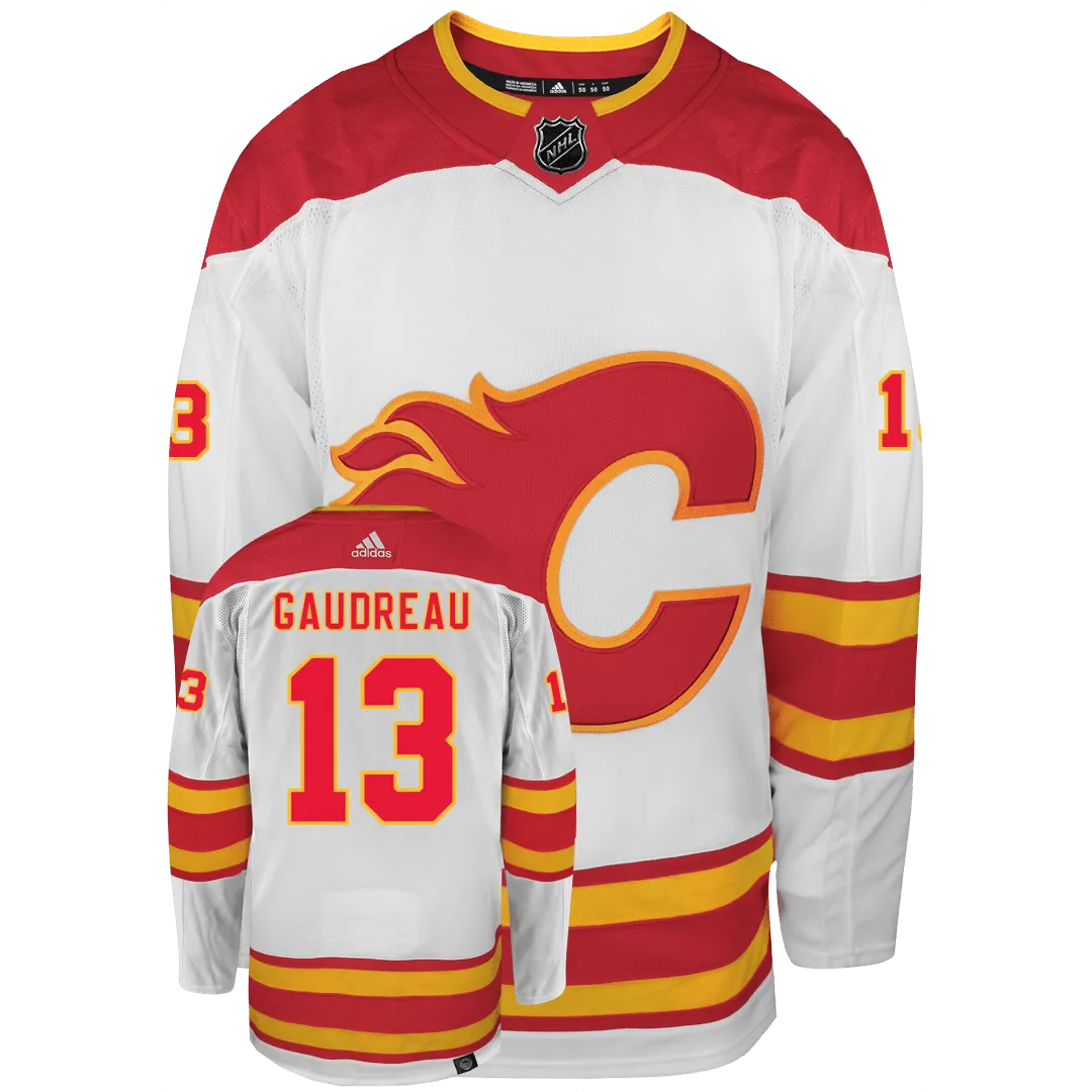 Johnny Gaudreau Calgary Flames Adidas Primegreen Authentic NHL Hockey Jersey     