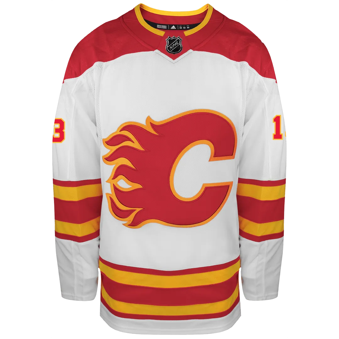 Johnny Gaudreau Calgary Flames Adidas Primegreen Authentic NHL Hockey Jersey     