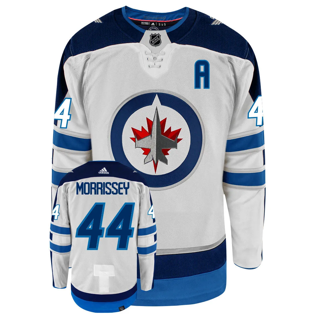 Josh Morrissey Winnipeg Jets Adidas Primegreen Authentic NHL Hockey Jersey     