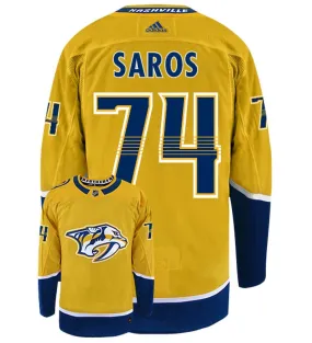 Juuse Saros Nashville Predators Adidas Primegreen Authentic NHL Hockey Jersey     