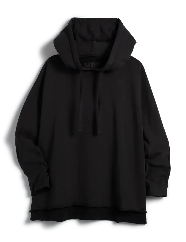 KANE - CAPELET HOODIE IN BLACK