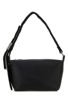 Kara Black Nappa Leather Shoulder Bag