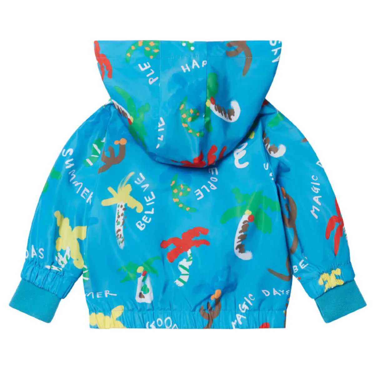 Kids Stella McCartney Baby Good Vibes Jacket - Blue Palms Print