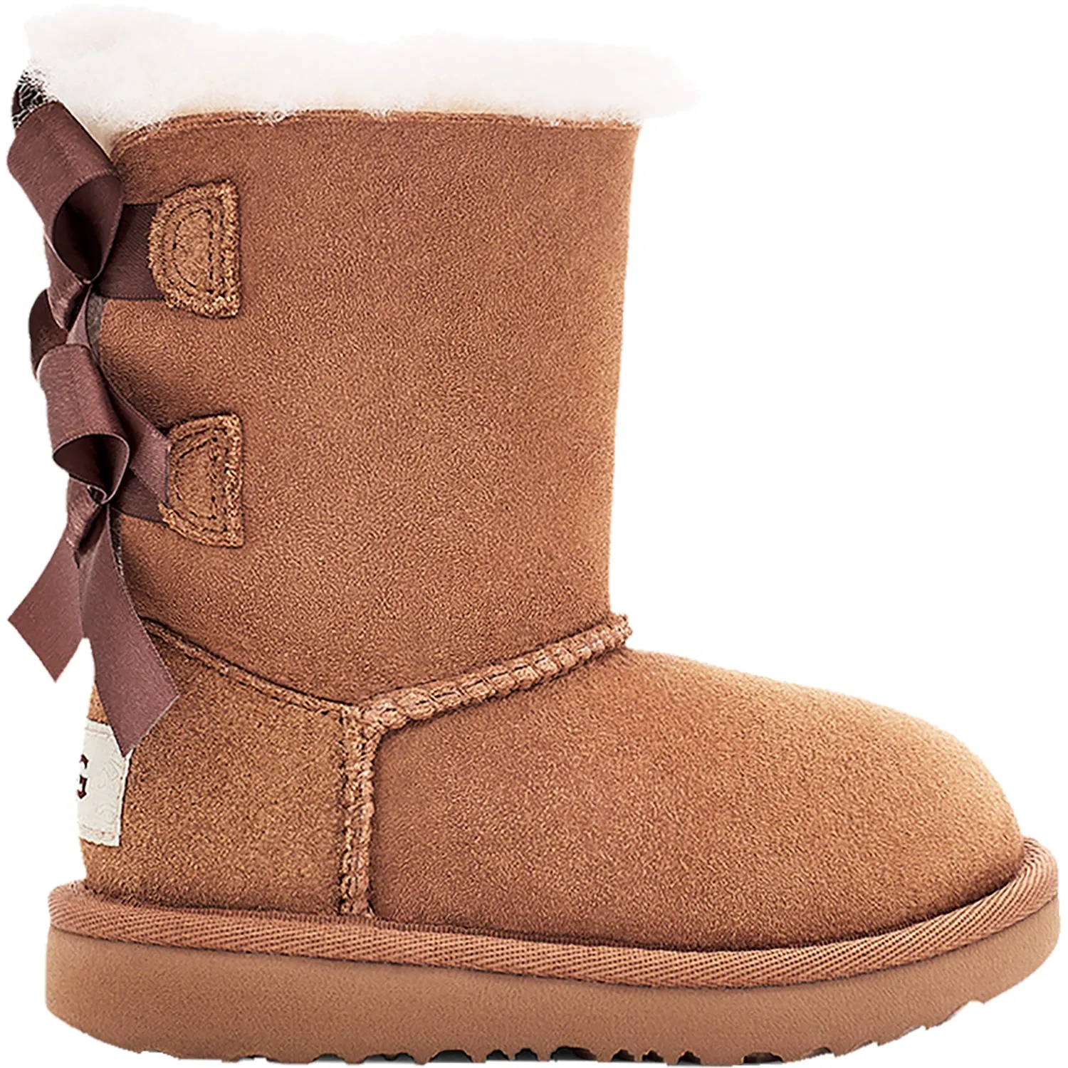 Kid's UGG Bailey Bow II Chestnut Sheepskin