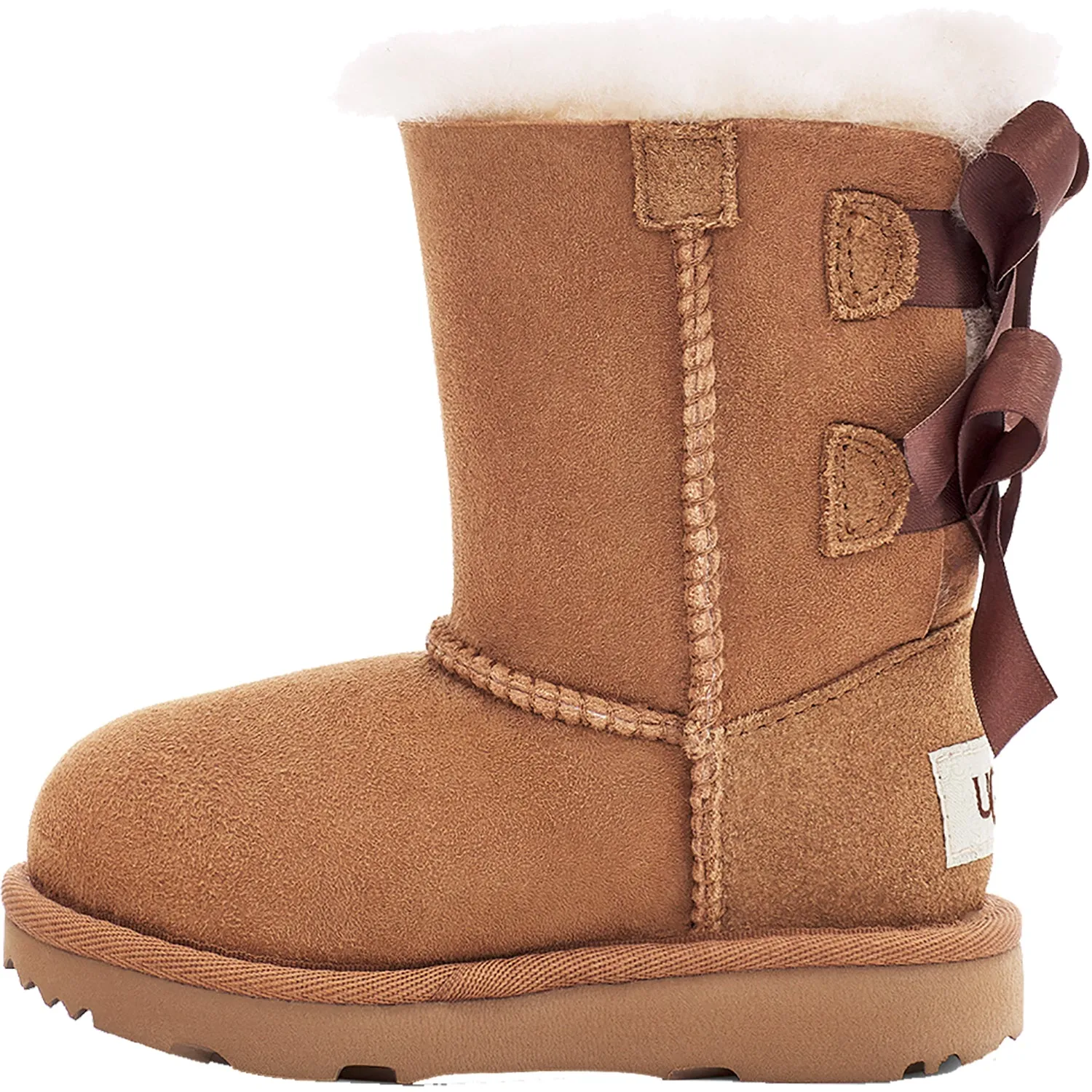 Kid's UGG Bailey Bow II Chestnut Sheepskin