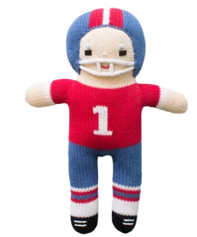 Knit Football Player Royal Blue and Red