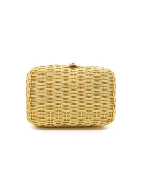 Koret Gold Woven Chainlink Clutch