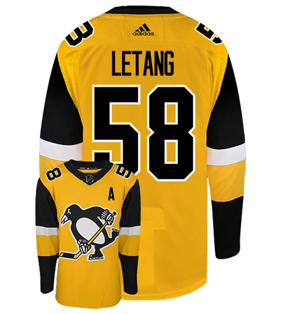 Kris Letang Pittsburgh Penguins Adidas Authentic Third NHL Hockey Jersey     