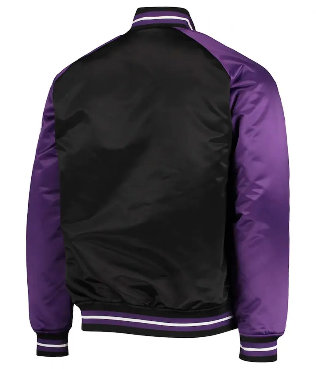 LA Lakers Hardwood Classics Reload 3.0 Purple/Black Satin Jacket