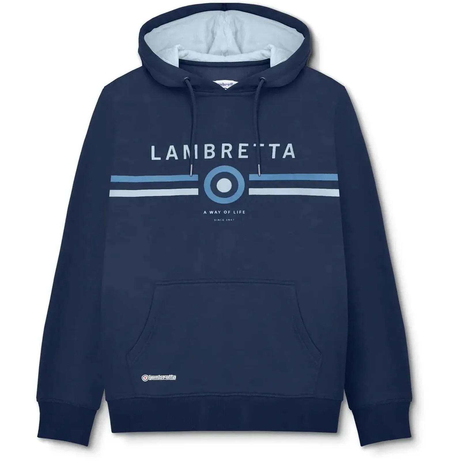 Lambretta Mens Contrast Target Hoodie