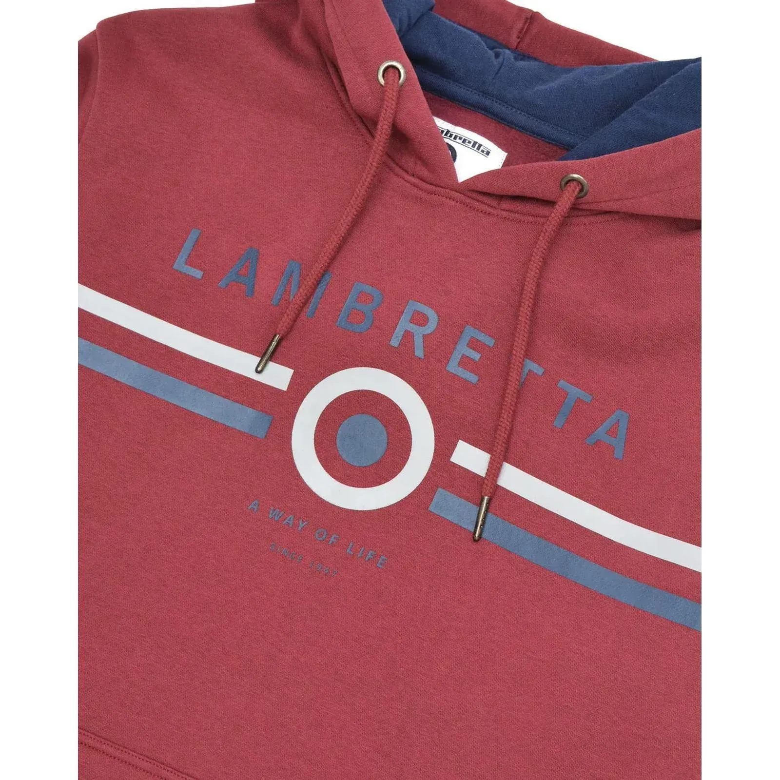 Lambretta Mens Contrast Target Hoodie