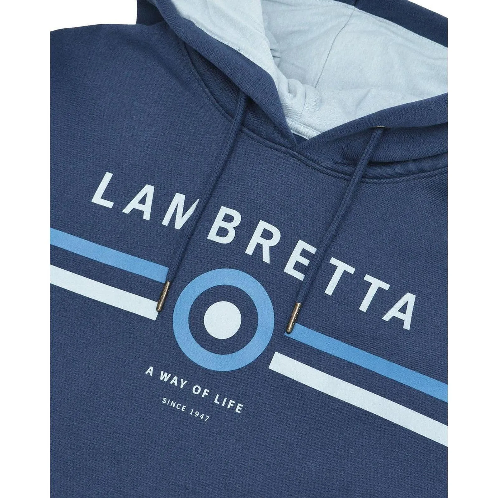 Lambretta Mens Contrast Target Hoodie