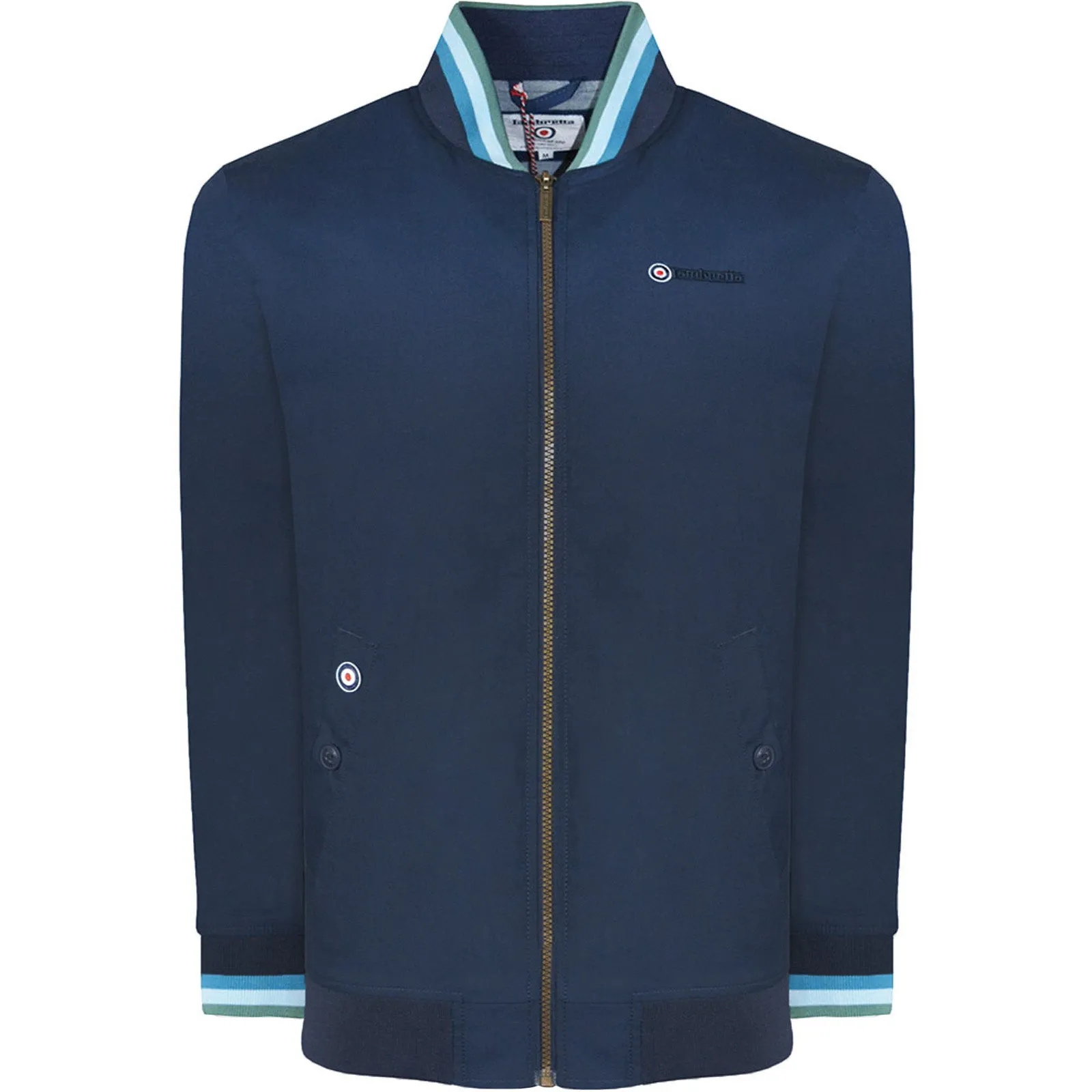 Lambretta Mens Triple Tipped Monkey Bomber Jacket - Blue