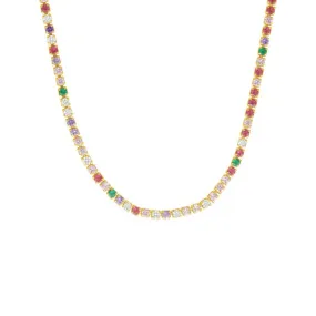 LeMel Rainbow CZ Tennis Choker