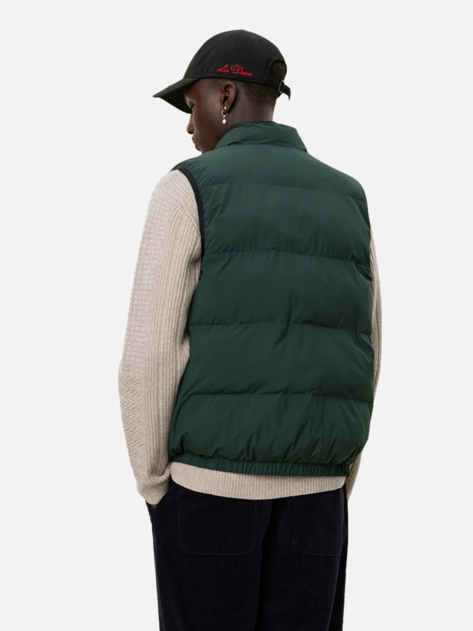 Les Deux Newport Padded Vest - Pine Green