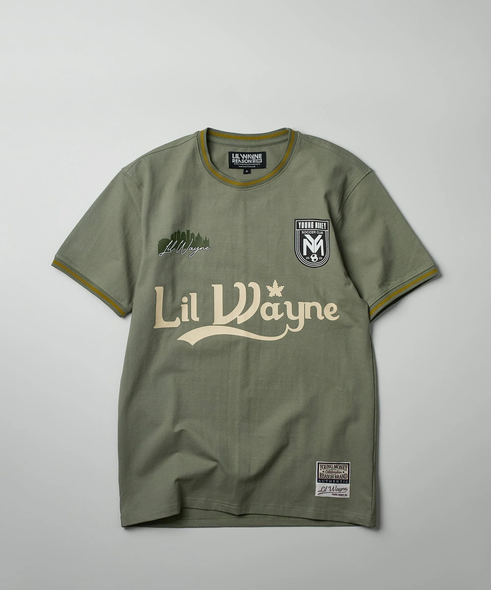 Lil Wayne Young Money Soccer Jersey - Olive Green