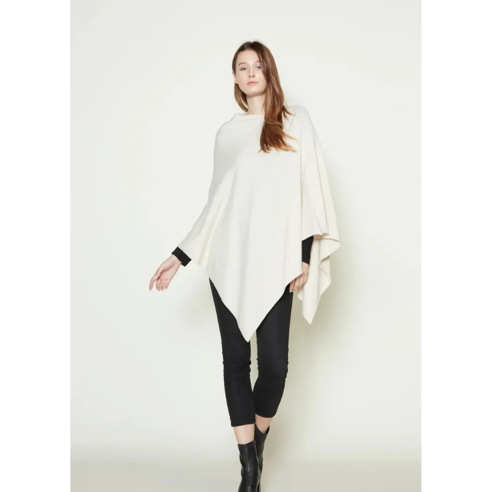 Look by M Basic Triangle Poncho Ivory (Women's)