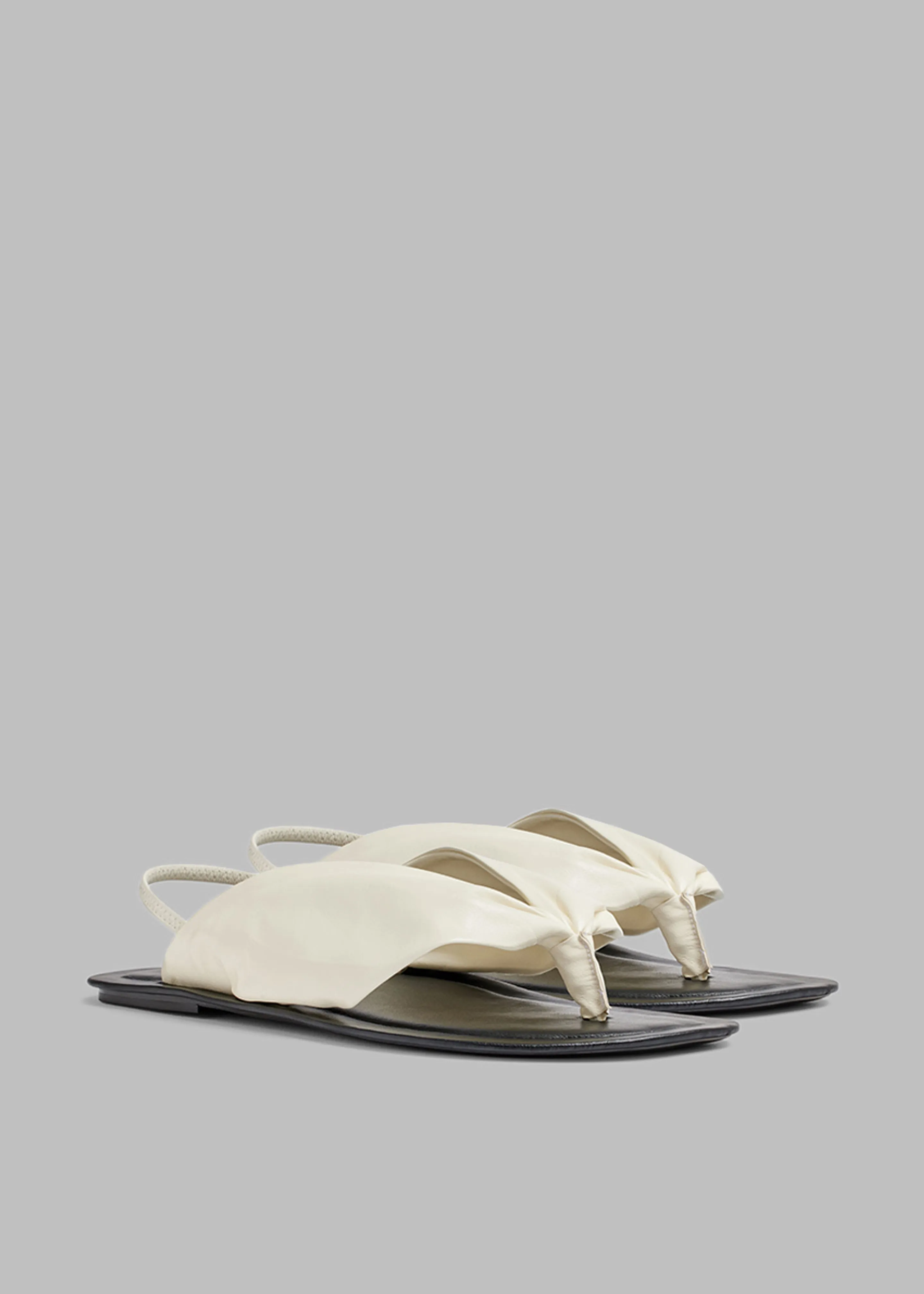 Loulou Studio Sahado Leather Sandals - Soft Cream