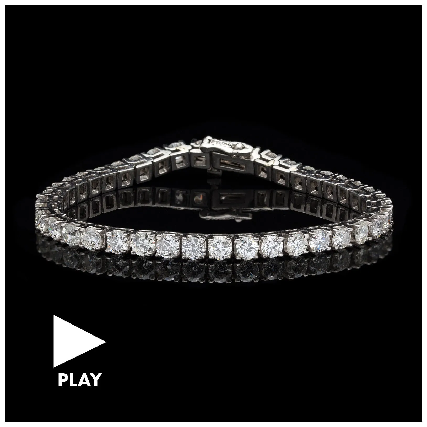 Lovely Platinum & Diamond Tennis Bracelet