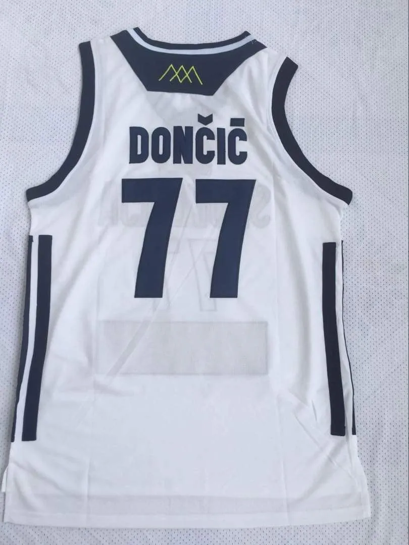 Luka Doncic #77 Slovenia National Basketball Jersey