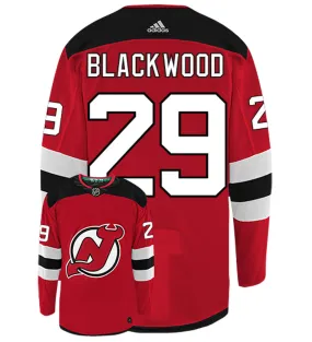 Mackenzie Blackwood New Jersey Devils Adidas Authentic Home NHL Hockey Jersey     