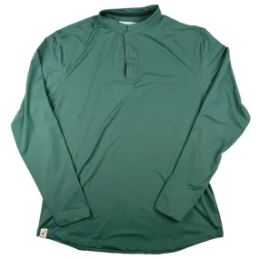 Mantra Catalyst Mens Green Henley Long Sleeve Performance Polo Golf Shirt Top XL