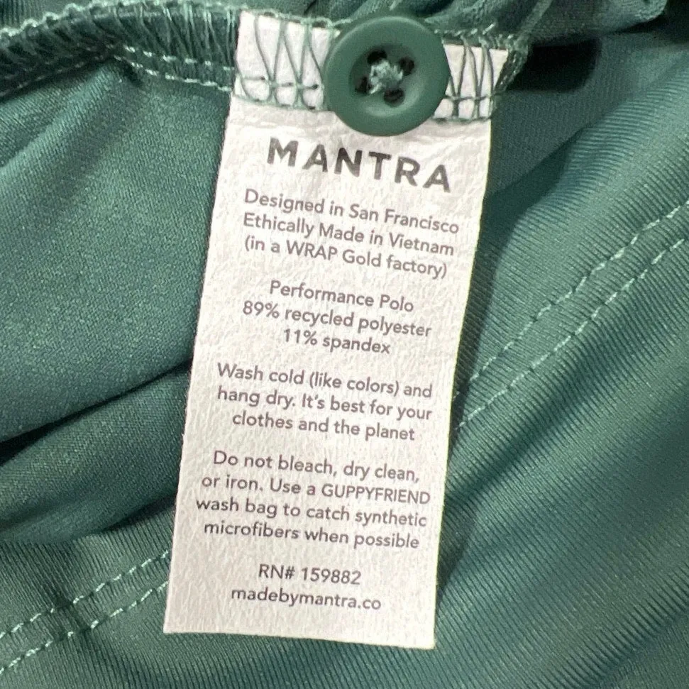 Mantra Catalyst Mens Green Henley Long Sleeve Performance Polo Golf Shirt Top XL