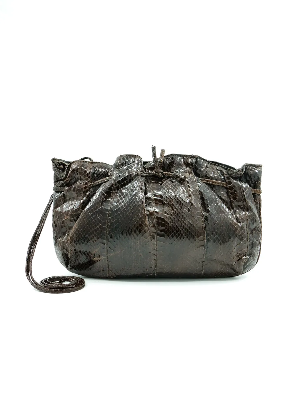 Mary McFadden Snakeskin Convertible Clutch