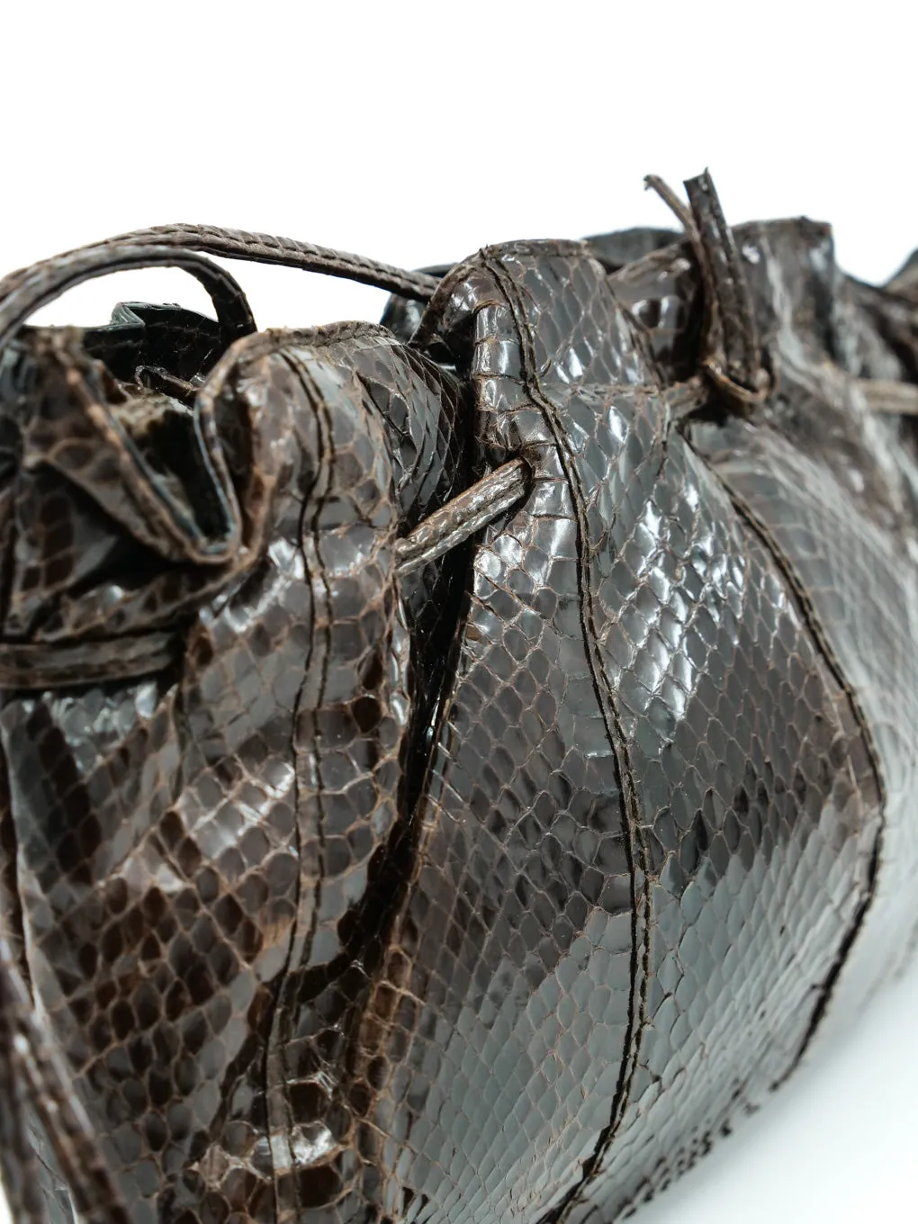 Mary McFadden Snakeskin Convertible Clutch