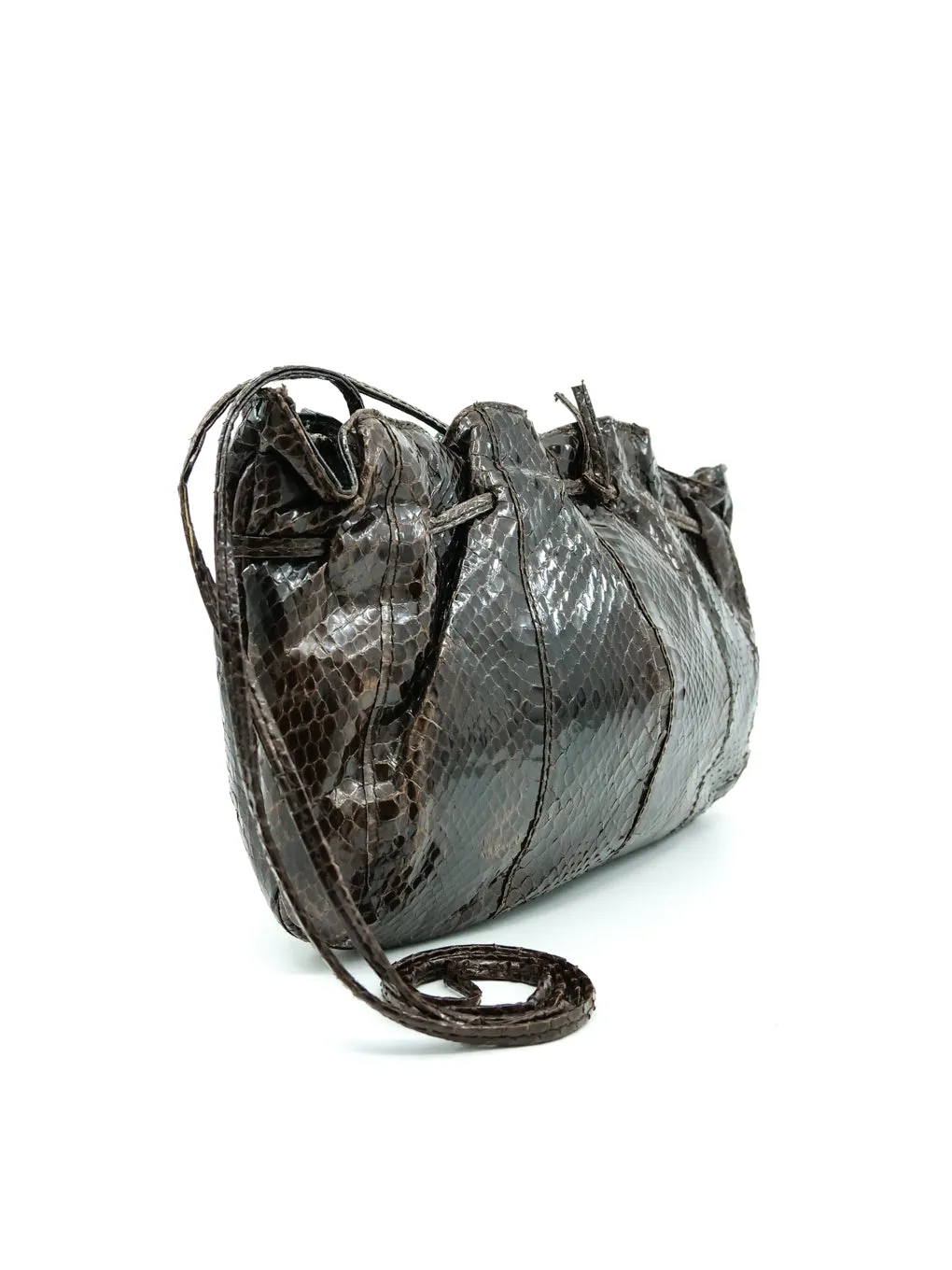 Mary McFadden Snakeskin Convertible Clutch