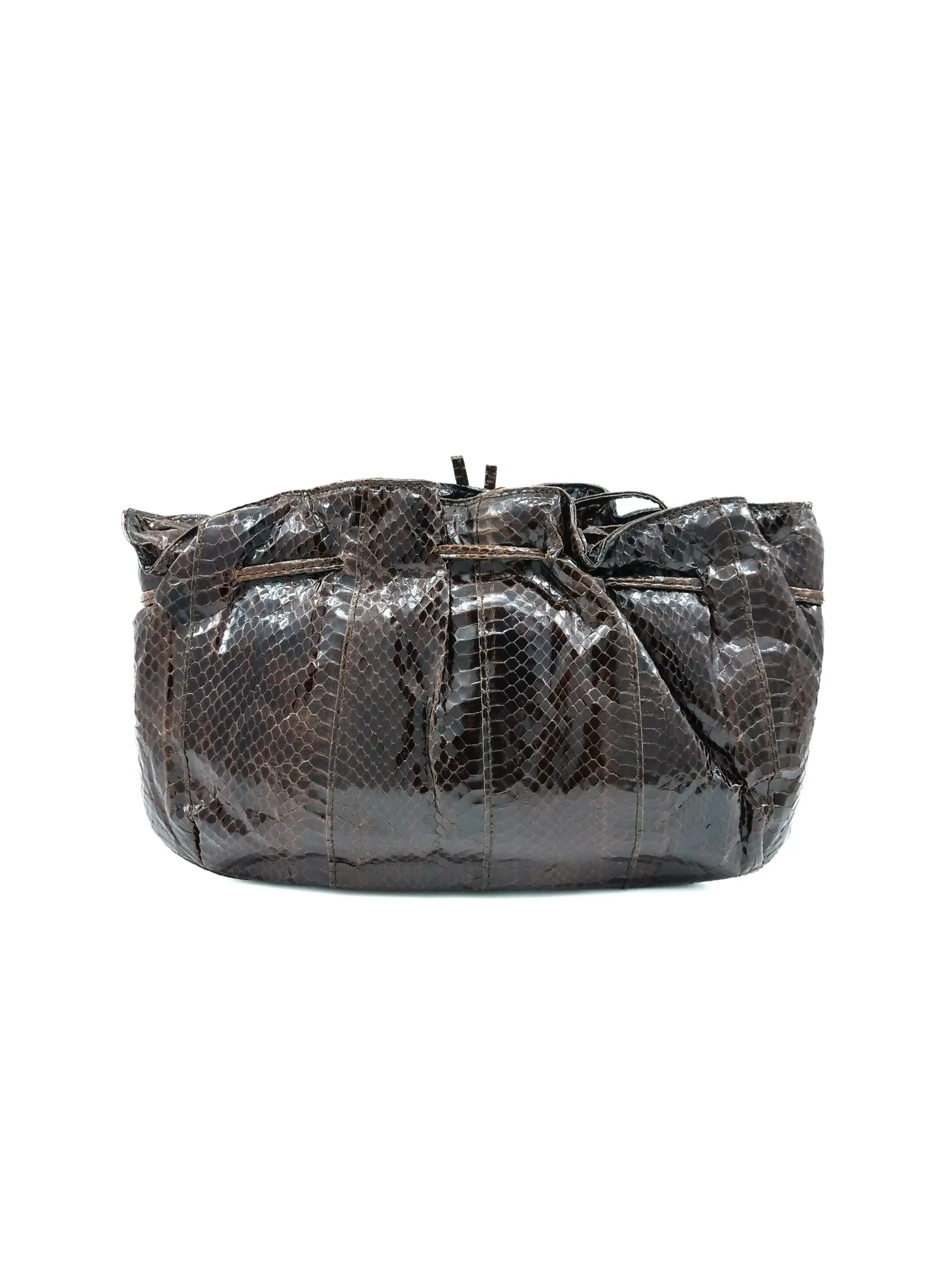 Mary McFadden Snakeskin Convertible Clutch