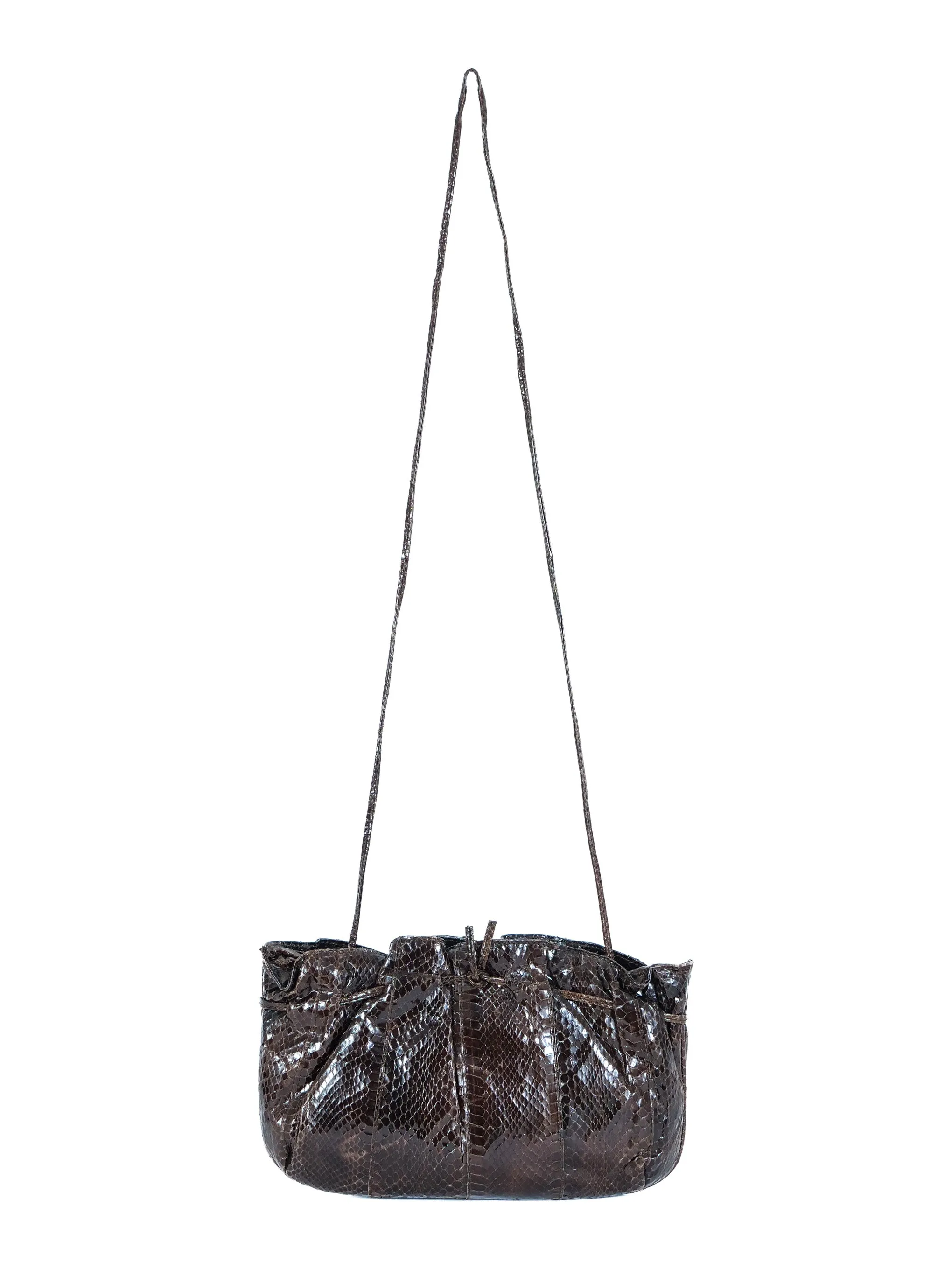 Mary McFadden Snakeskin Convertible Clutch