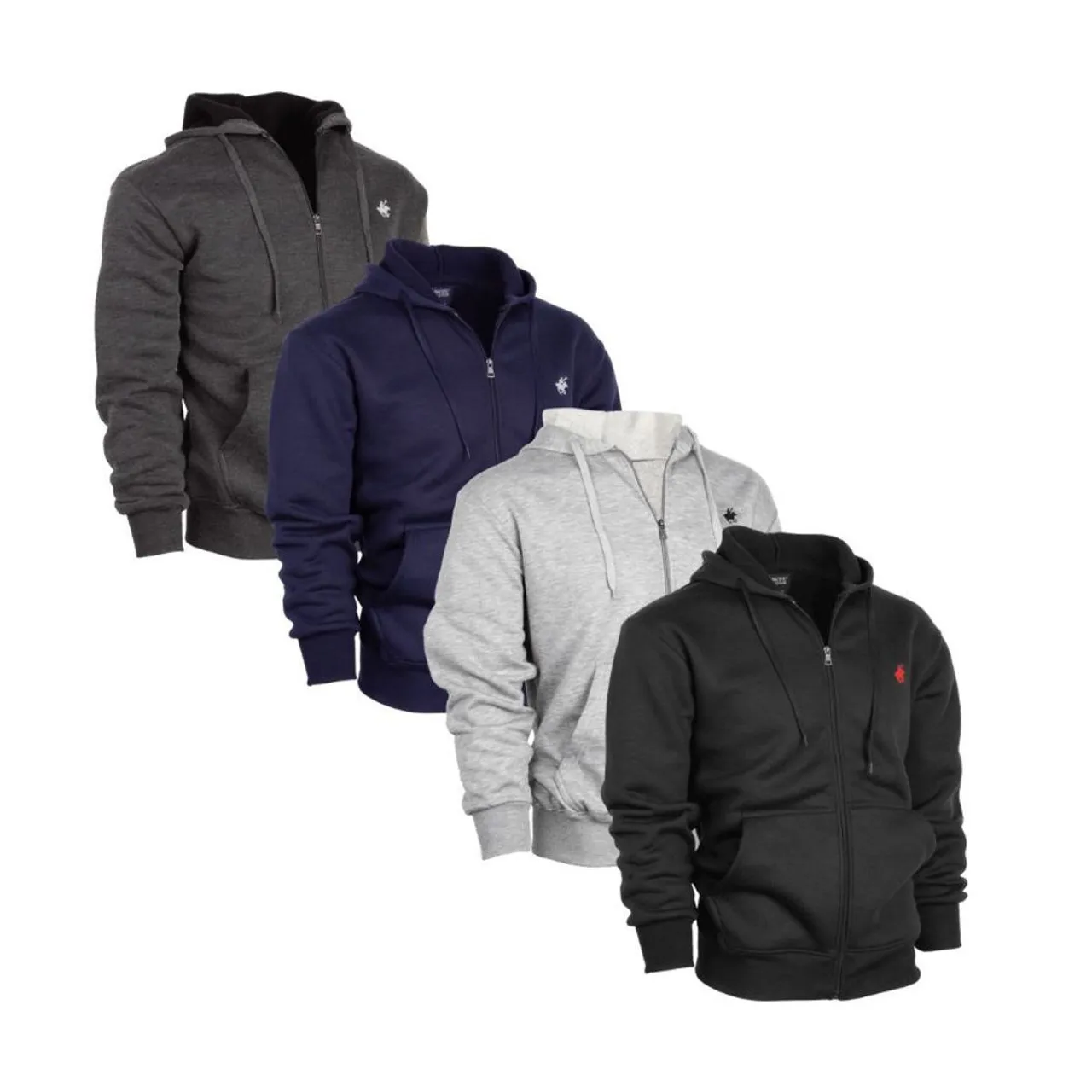 Men's Full-Zip Fleece Hoodie (2-Pack)