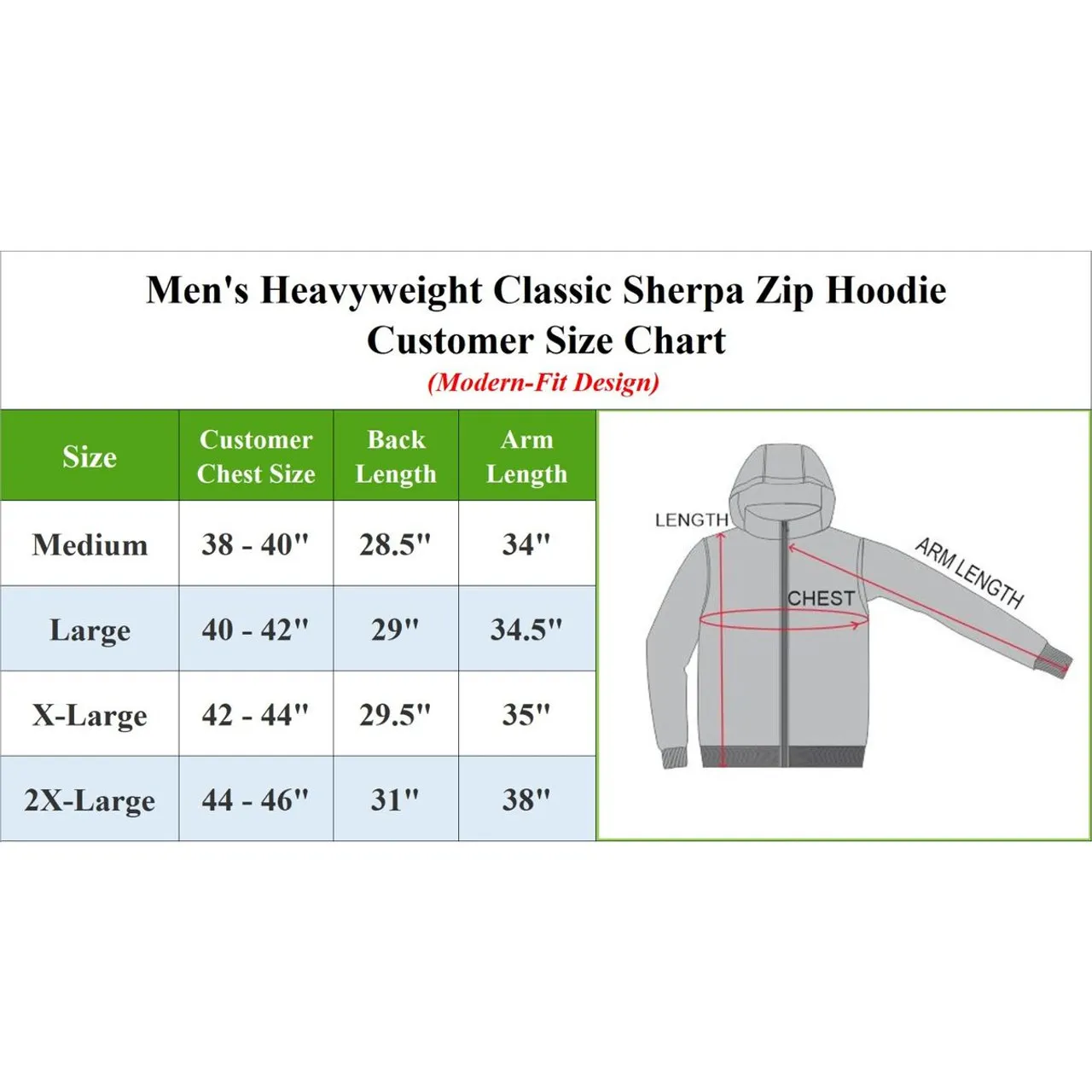 Men's Heavyweight Sherpa-Lined Hoodie (1 or 3-Pack)