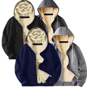 Men's Heavyweight Sherpa-Lined Hoodie (1 or 3-Pack)