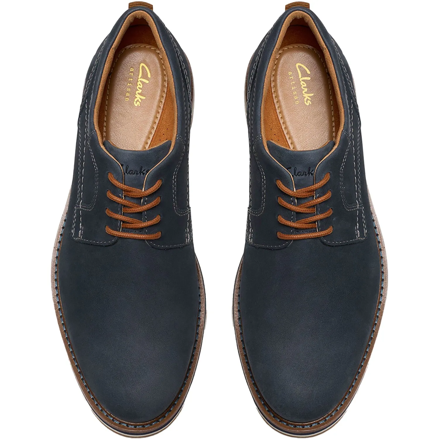 Men's Clarks Monahan Plain Navy Nubuck