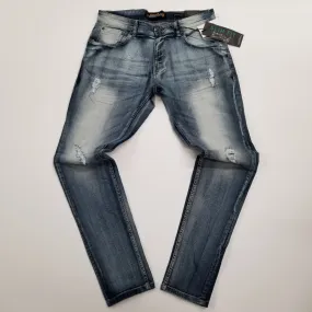 Men's Copper Rivet Jeans With Rips