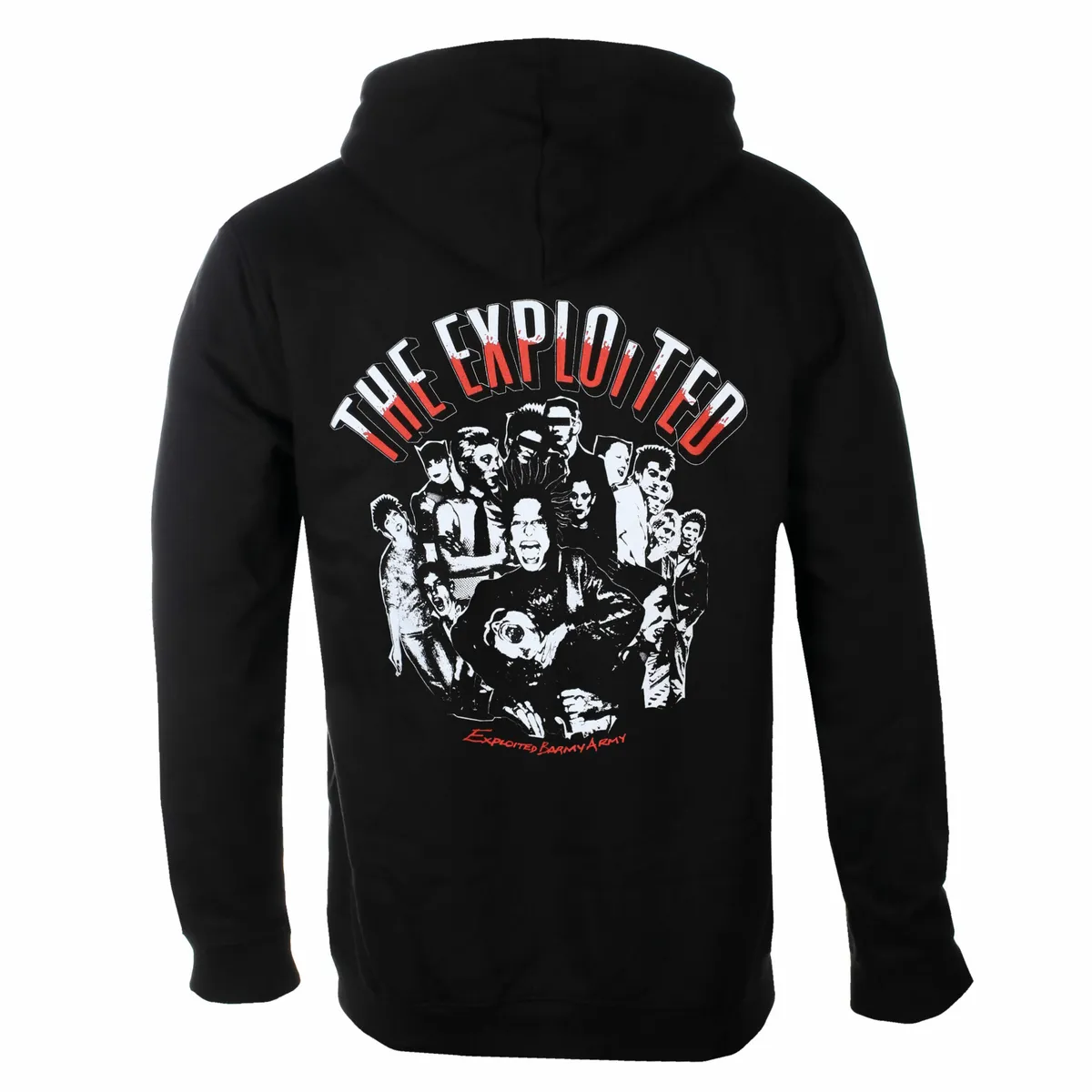 men's hoodie EXPLOITED, THE - BARMY ARMY - BLACK - PLASTIC HEAD - PH12819HSWZ  -  Metal-shop