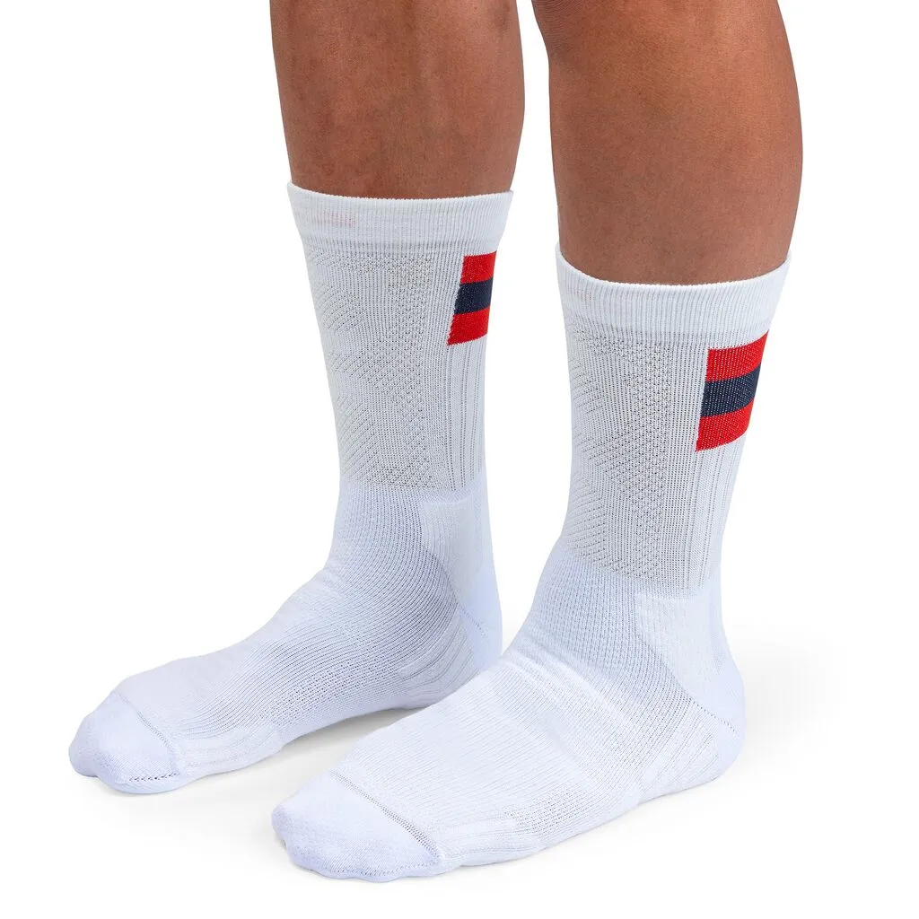 Men's On Tennis Sock Color: White | Red