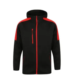 Mens type iir bfe active soft shell jacket black/red Finden & Hales