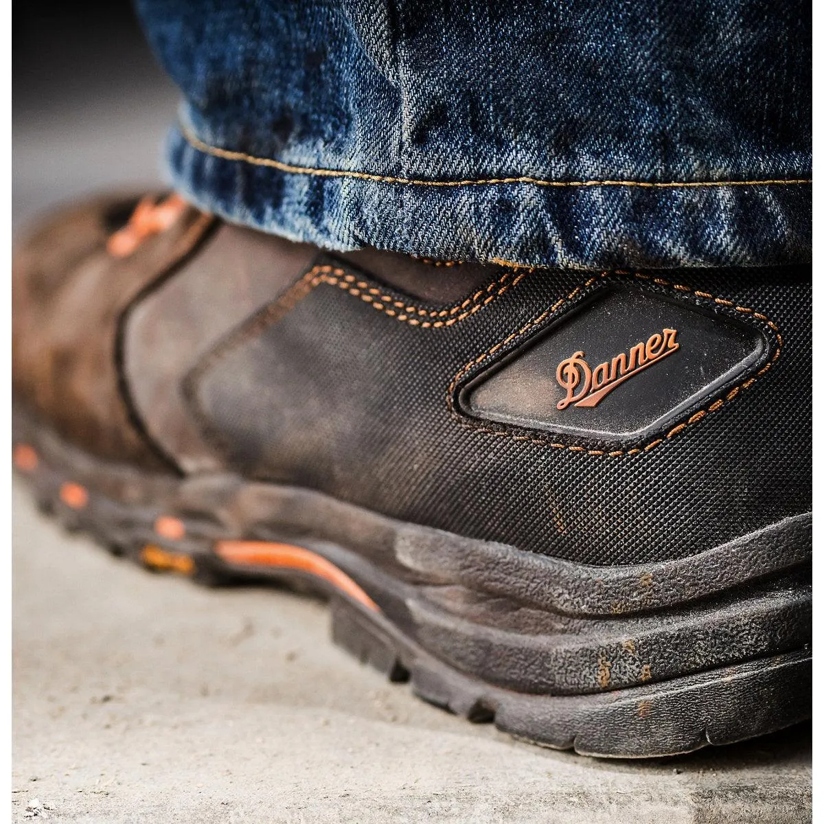 Men's Vicious Work Boot - 4.5 Brown / Orange