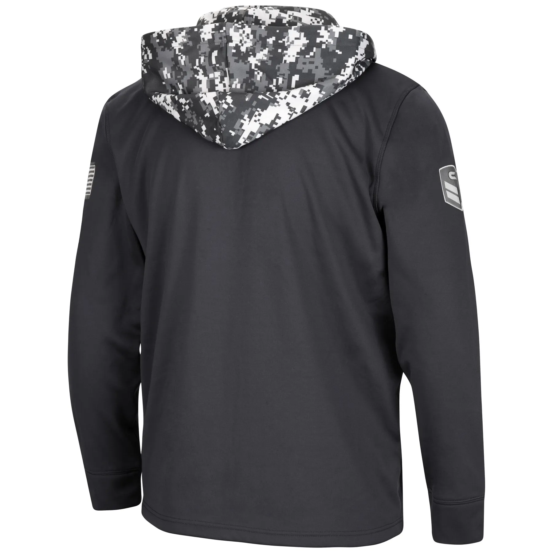 Men's Colosseum Charcoal Georgia Bulldogs OHT Military Appreciation Digital Camo Quarter-Zip Hoodie