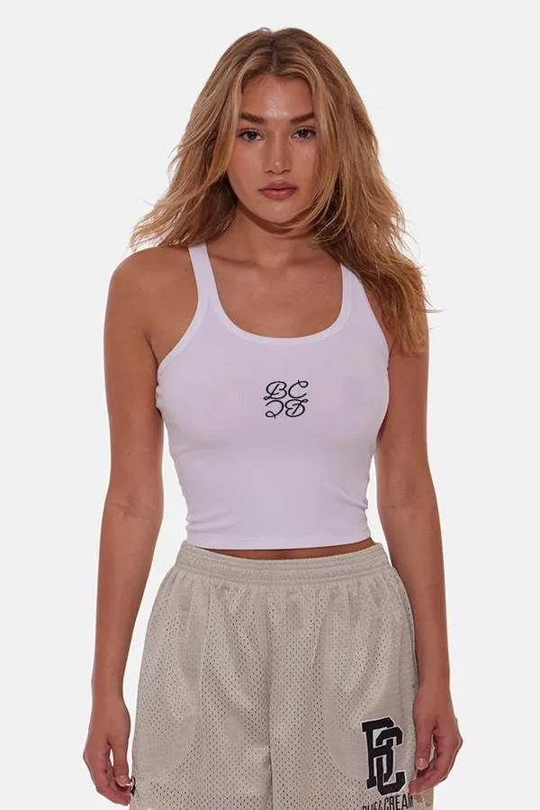 Mirror Logo Tank - White