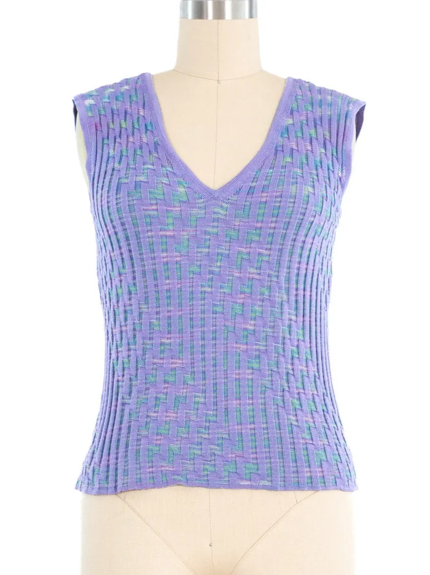 Missoni Lavender Knit Vest