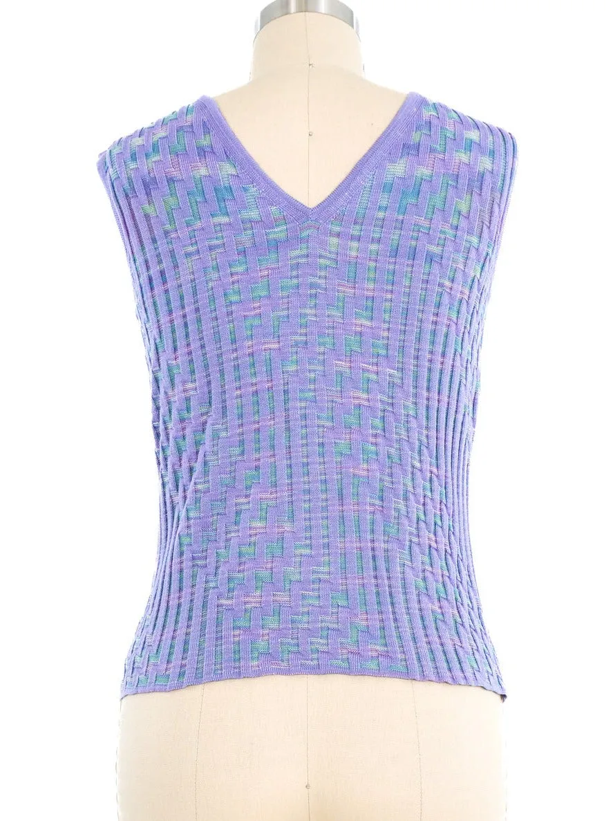 Missoni Lavender Knit Vest