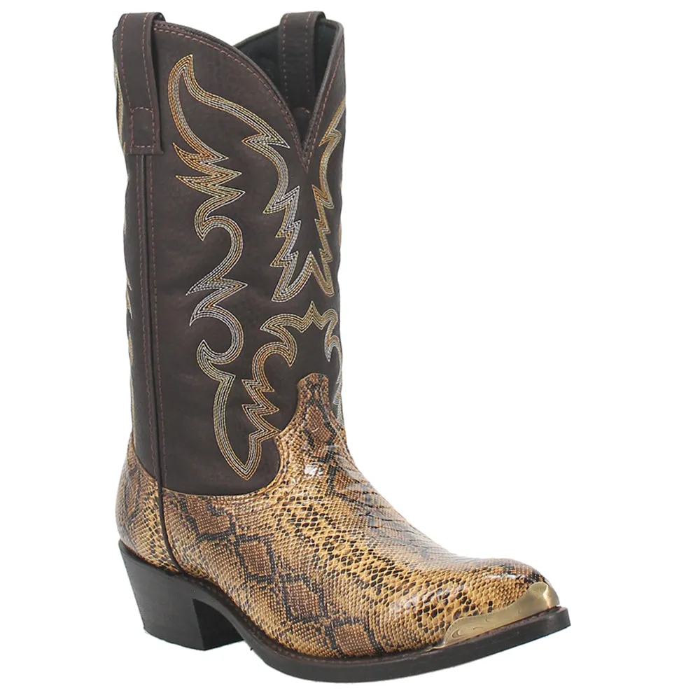 Monty Snake Print Pointed Toe Cowboy Boots