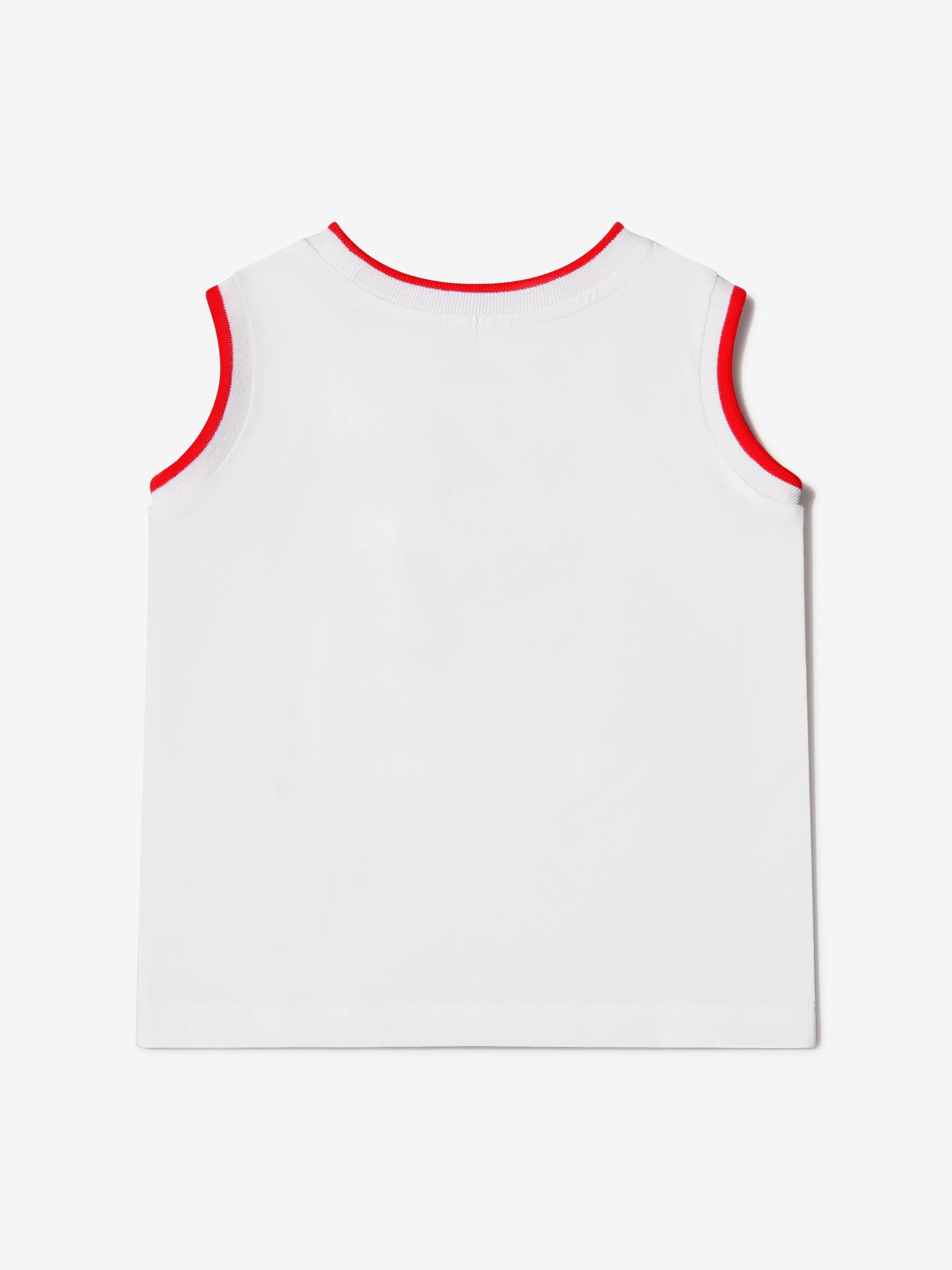 Moschino Boys Cotton Basketball Teddy Sleeveless T-Shirt