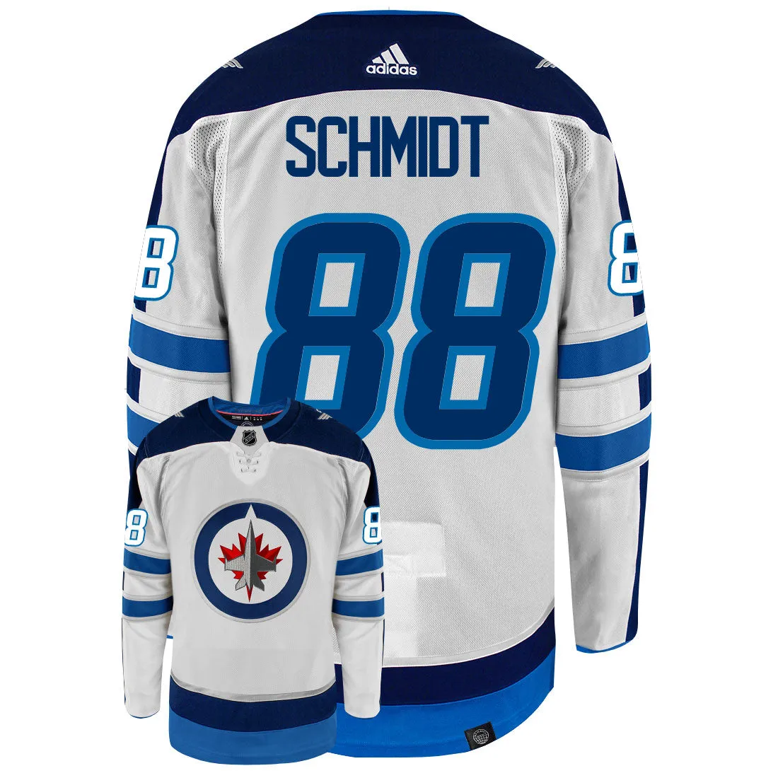 Nate Schmidt Winnipeg Jets Adidas Primegreen Authentic NHL Hockey Jersey     