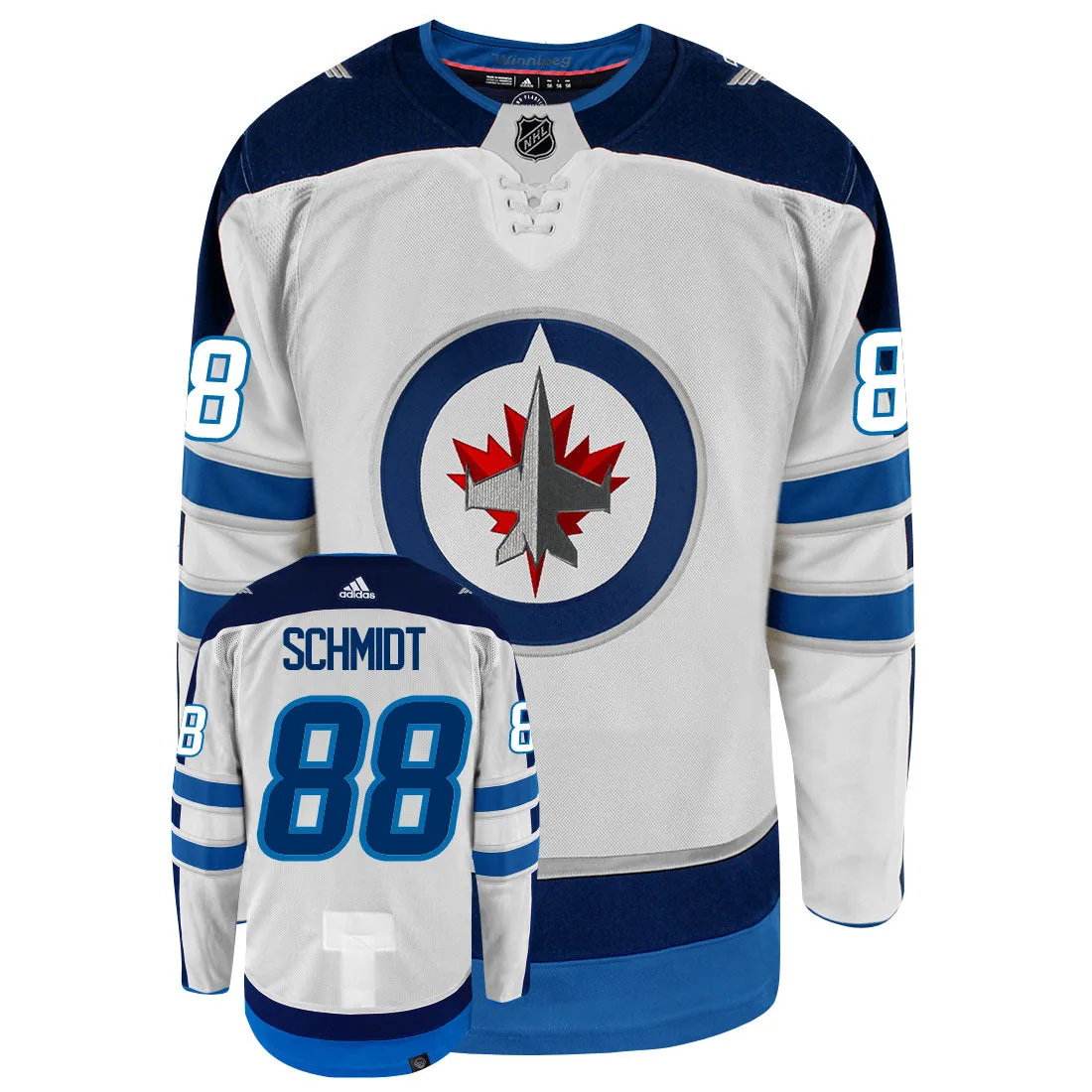 Nate Schmidt Winnipeg Jets Adidas Primegreen Authentic NHL Hockey Jersey     