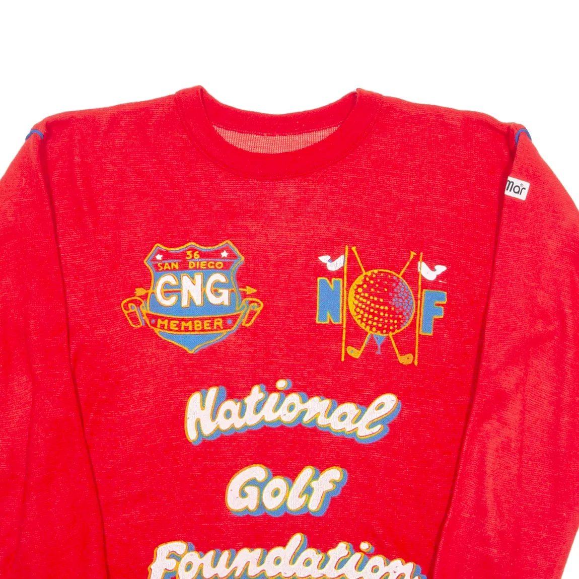 National Golf California Mens Sweatshirt Red Crewneck S